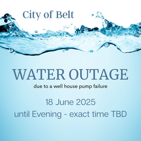 City of Belt Water Outtage Notice